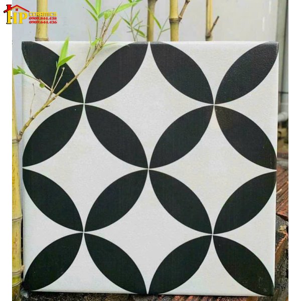 GẠCH ỐP LÁT 30X30 HOA VĂN ĐỒNG TIỀN ĐEN CAO CẤP GIÁ RẺ