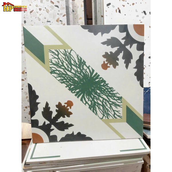 GẠCH ỐP LÁT 30X30 BÔNG CỔ ĐIỂN XANH LÁ