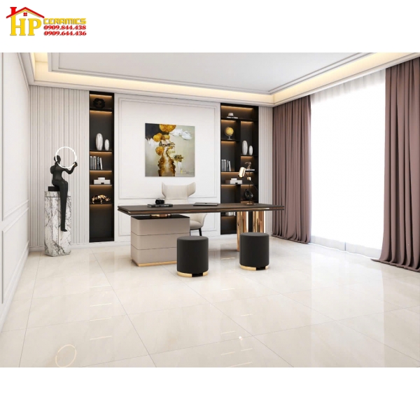 GẠCH LÁT NỀN 80X80 VÂN ĐÁ KEM 3012 CAO CẤP GIÁ RẺ