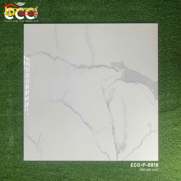GẠCH LÁT NỀN 80X80 TRẮNG VÂN MÂY 8818 CAO CẤP GIÁ RẺ