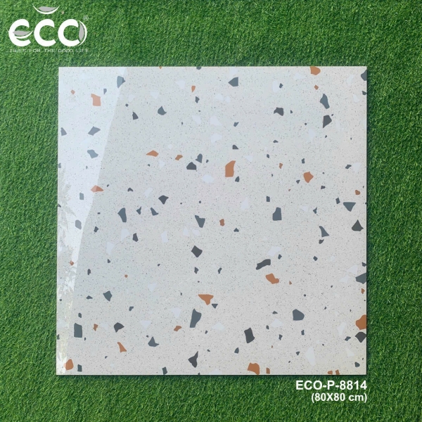 GẠCH LÁT NỀN 80X80 MÀU XÁM TRẮNG VÂN ĐÁ MÀI ĐA SẮC 8814 CAO CẤP GIÁ RẺ