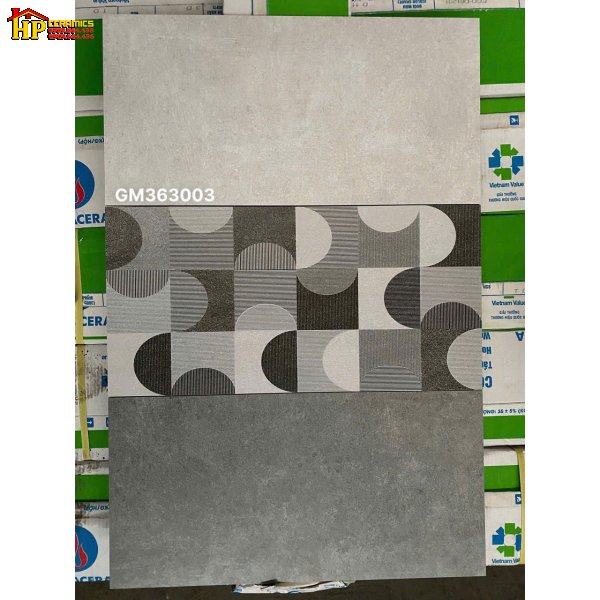 GẠCH ỐP TƯỜNG 30X60 VÂN ĐÁ XÁM ĐẬM LỢT 3630003 GIÁ RẺ