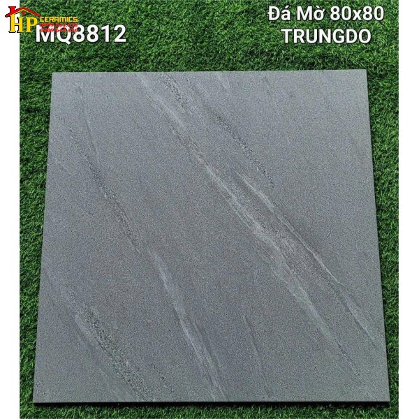 GẠCH LÁT NỀN 80X80 VÂN ĐÁ XÉO XÁM MATT 8812 CAO CẤP GIÁ RẺ