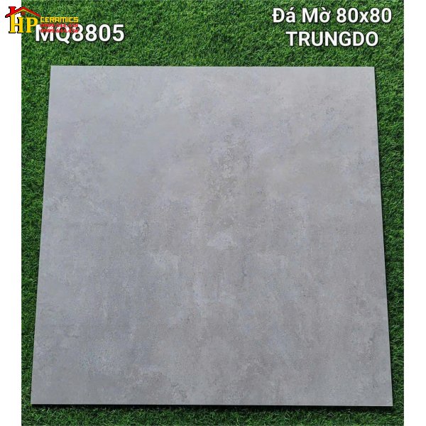 GẠCH LÁT NỀN 80X80 VÂN ĐÁ XÁM XI MĂNG MATT 8805 CAO CẤP GIÁ RẺ