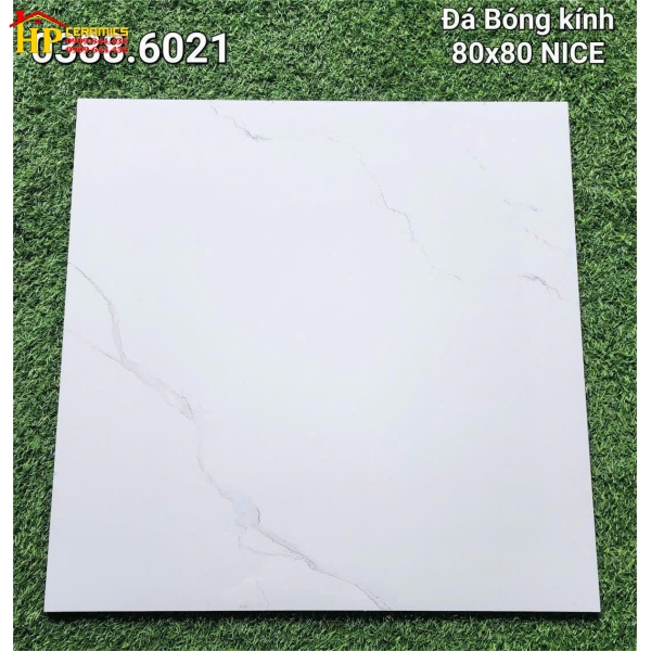 GẠCH LÁT NỀN 80X80 TRẮNG VÂN KHÓI 6021 CAO CẤP GIÁ RẺ