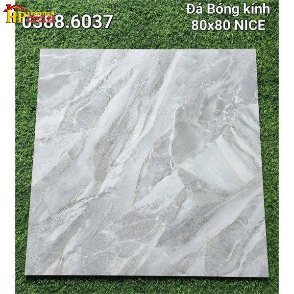 GẠCH LÁT NỀN 80X80 VÂN ĐÁ MARBLE XÁM 6037 CAO CẤP GIÁ RẺ