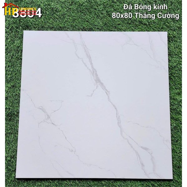 GẠCH LÁT NỀN 80X80 TRẮNG VÂN KHÓI 8804 CAO CẤP GIÁ RẺ
