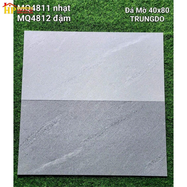 GẠCH ỐP TƯỜNG 40X80 VÂN ĐÁ MỜ XÁM ĐẬM LỢT 4811 CAO CẤP GIÁ RẺ