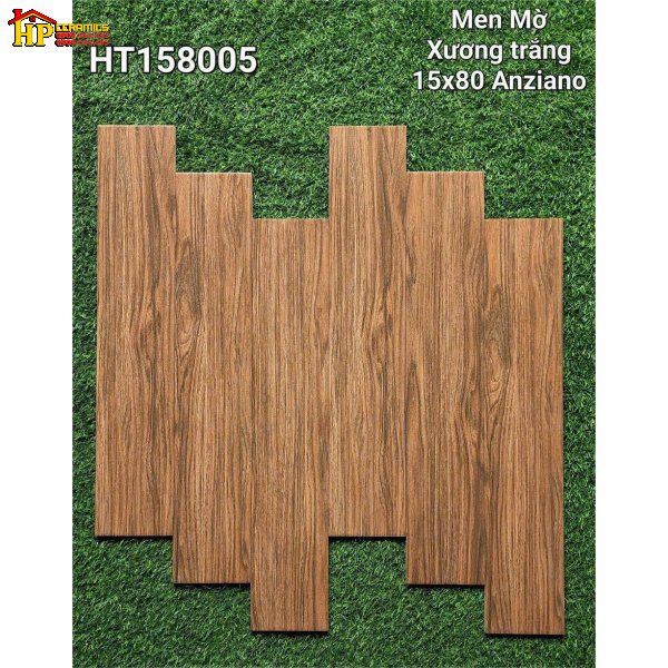GẠCH LÁT NỀN 15X80 VÂN GỖ NÂU TỰ NHIÊN ĐẬM 158005 CAO CẤP GIÁ RẺ