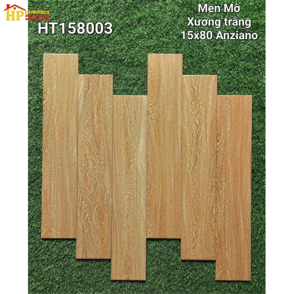GẠCH LÁT NÈN 15X80 VÂN GỖ VÀNG NÂU ĐẬM 158003 CAO CẤP GIÁ RẺ
