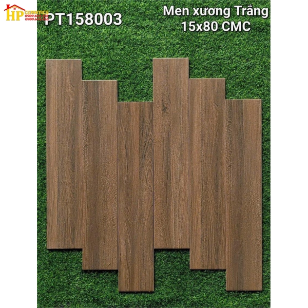 GẠCH LÁT NỀN 15X80 VÂN GỖ NÂU ĐẬM 158003 CAO CẤP GIÁ RẺ