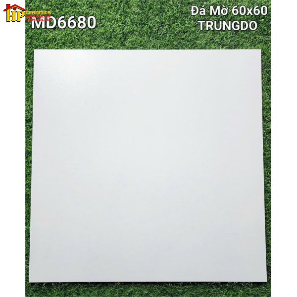 GẠCH LÁT NỀN 60X60 TRẮNG TRƠN MỜ 6680 CAO CẤP GIÁ RẺ