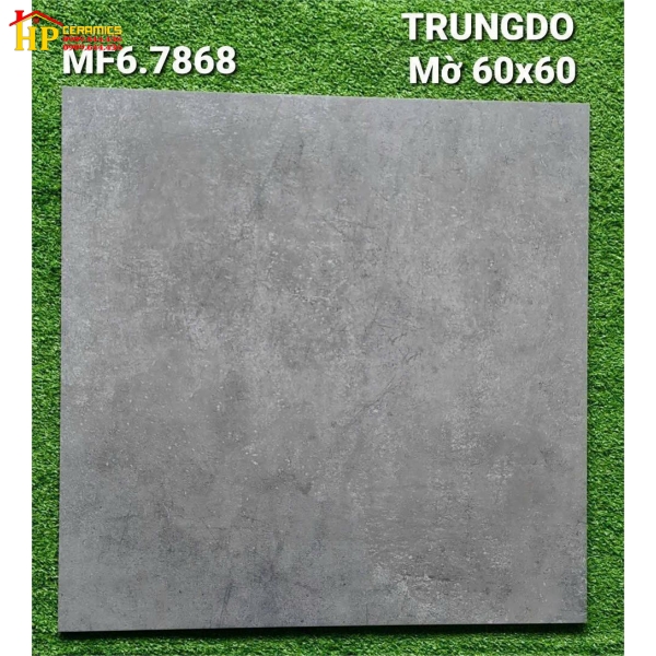 GẠCH LÁT NỀN 60X60 VÂN ĐÁ XÁM ĐẬM MATT 7868 CAO CẤP GIÁ RẺ