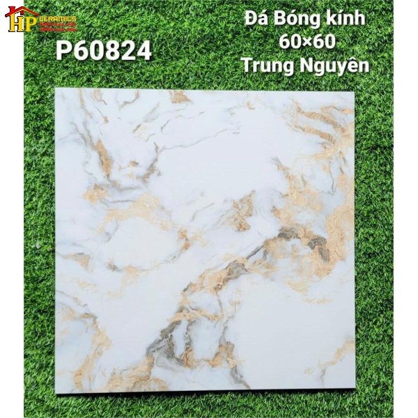 GẠCH LÁT NỀN 60X60 TRẮNG VÂN ĐÁ VÀNG 60824 CAO CẤP GIÁ RẺ