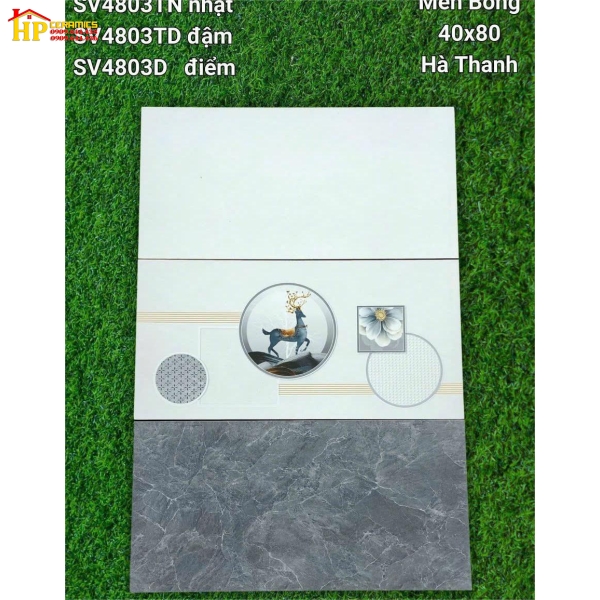 GẠCH ỐP TƯỜNG 40X80 VÂN ĐÁ XÁM ĐẬM LỢT 4803 CAO CẤP GIÁ RẺ