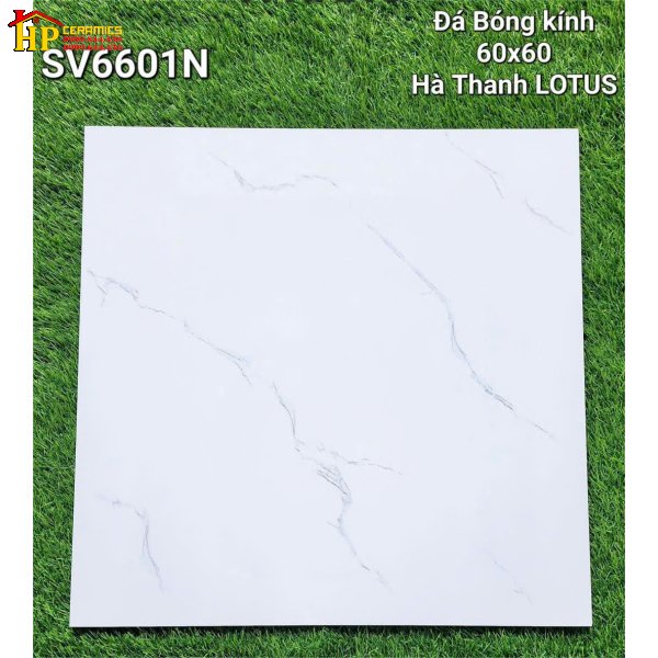 GẠCH LÁT NỀN 60X60 TRẮNG VÂN KHÓI 6601N CAO CẤP GIÁ RẺ