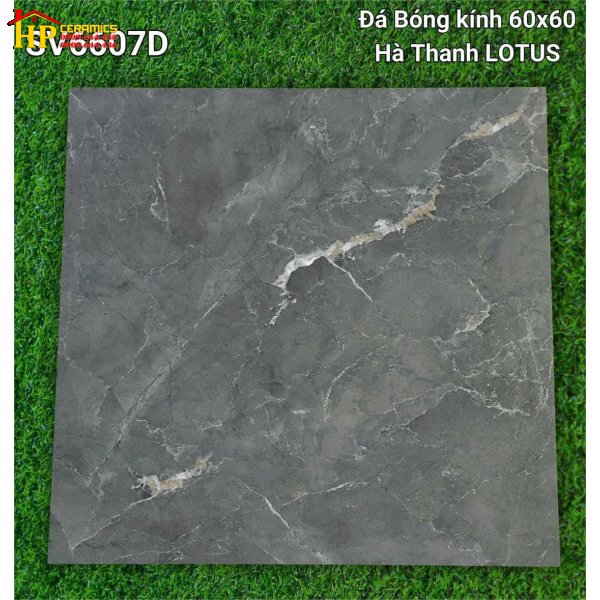 GẠCH LÁT NỀN 60X60 VÂN ĐÁ XÁM ĐẬM 6607 CAO CẤP GIÁ RẺ