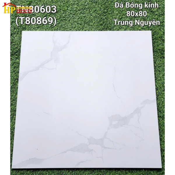 GẠCH LÁT NỀN 80X80 TRẮNG VÂN KHÓI TN80603 CAO CẤP GIÁ RẺ
