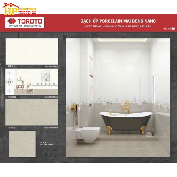 GẠCH ỐP TƯỜNG 30X60 VÂN ĐÁ VÀNG BÓNG 3611 CAO CẤP GIÁ RẺ