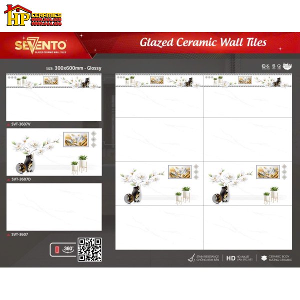 GẠCH ỐP TƯỜNG 30X60 TRẮNG VÂN KHÓI ĐIỂM BÔNG TRẮNG 3607 CAO CẤP GIÁ RẺ