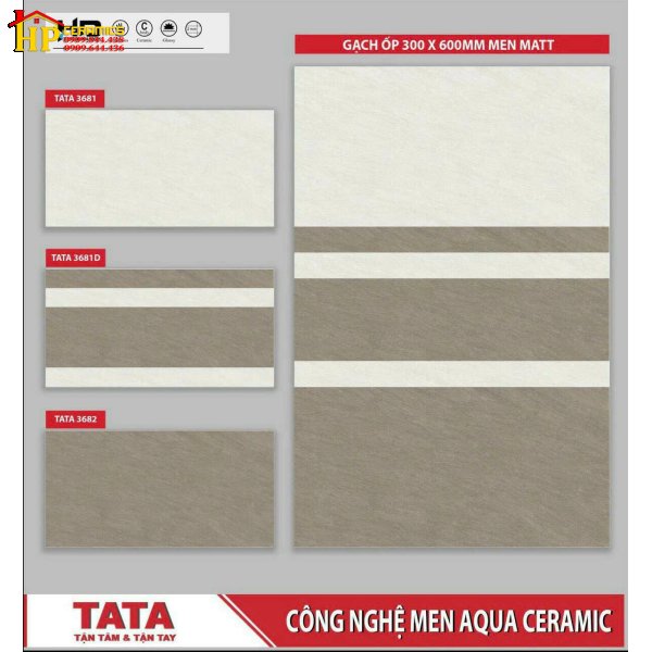 GẠCH ỐP TƯỜNG 30X60 MỜ VÂN ĐÁ NÂU ĐẬM LỢT 3681 CAO CẤP GIÁ RẺ