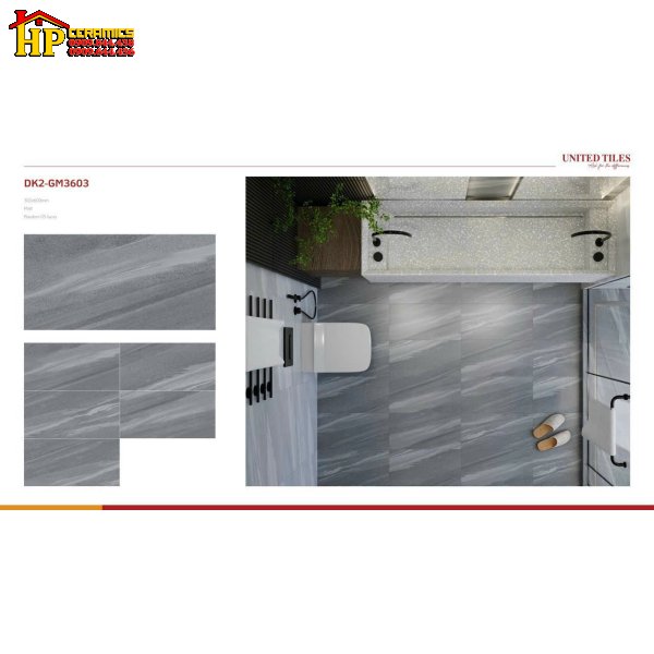 GẠCH ỐP TƯỜNG 30X60 VÂN ĐÁ XÁM ĐẬM 3603 CAO CẤP GIÁ RẺ