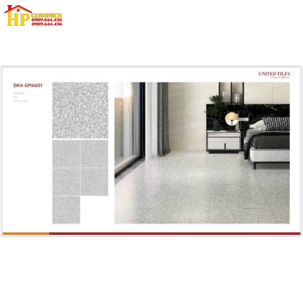 GẠCH LÁT NỀN 60X60 VÂN ĐÁ MÀI GM6601 CAO CẤP GIÁ RẺ