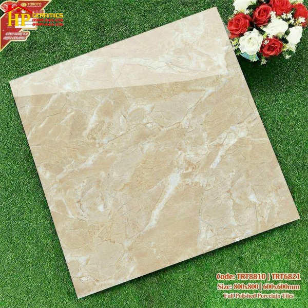 GẠCH LÁT NỀN 80X80 VÂN ĐÁ VÀNG TRT8810 CAO CẤP GIÁ RẺ