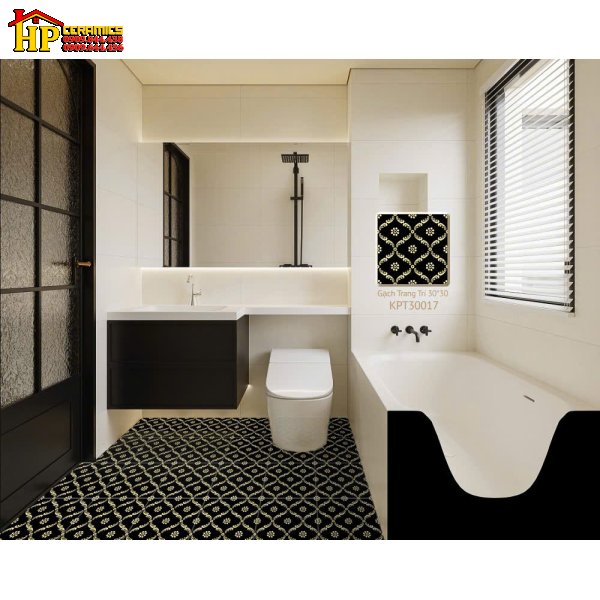 GẠCH TRANG TRÍ 30X30 ĐEN KHẮC KIM LỤC GIÁC 30017 CAO CẤP GIÁ RẺ