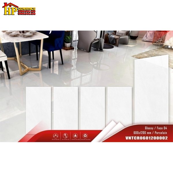 GẠCH LÁT NỀN 60X120 TRẮNG VÂN MÂY 6012002 CAO CẤP GIÁ RẺ