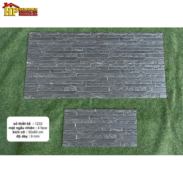 GẠCH TRANG TRÍ 30X60 ĐÁ XÂY XÁM ĐẬM 1233 CAO CẤP GIÁ RẺ