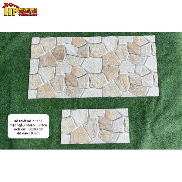 GẠCH TRANG TRÍ 30X60 SỎI ĐÁ VÀNG NÂU 1157 CAO CẤP GIÁ RẺ
