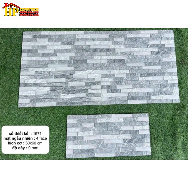 GẠCH TRANG TRÍ 30X60 GIẢ CỔ XÁM 1671 CAO CẤP GIÁ RẺ