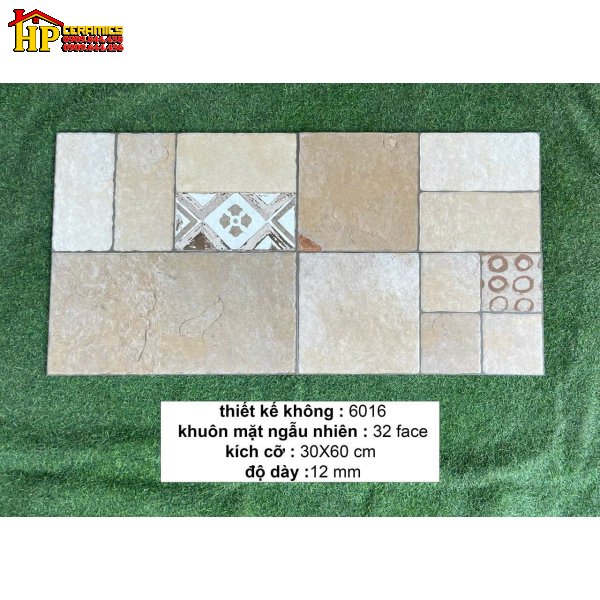 GẠCH TRANG TRÍ 300X600 GIẢ CỔ HOA VĂN NÂU 6016 CAO CẤP GIÁ RẺ