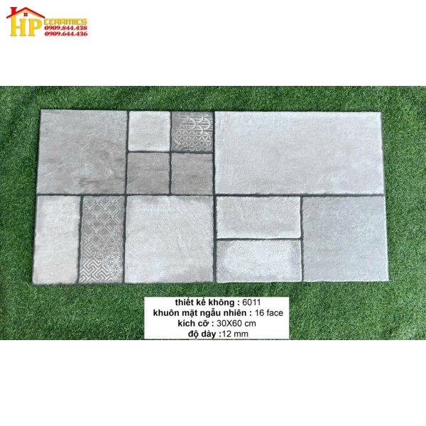 GẠCH TRANG TRÍ 300X600 GIẢ CỔ XÁM 6011 CAO CẤP GIÁ RẺ