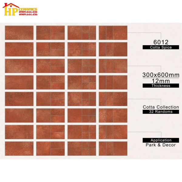 GẠCH TRANG TRÍ 300X600 GIẢ CỔ NÂU ĐẤT 6012 CAO CẤP GIÁ RẺ