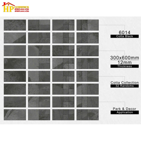 GẠCH TRANG TRÍ 30X60 GIẢ CỔ XÁM ĐẬM 6014 CAO CẤP GIÁ RẺ