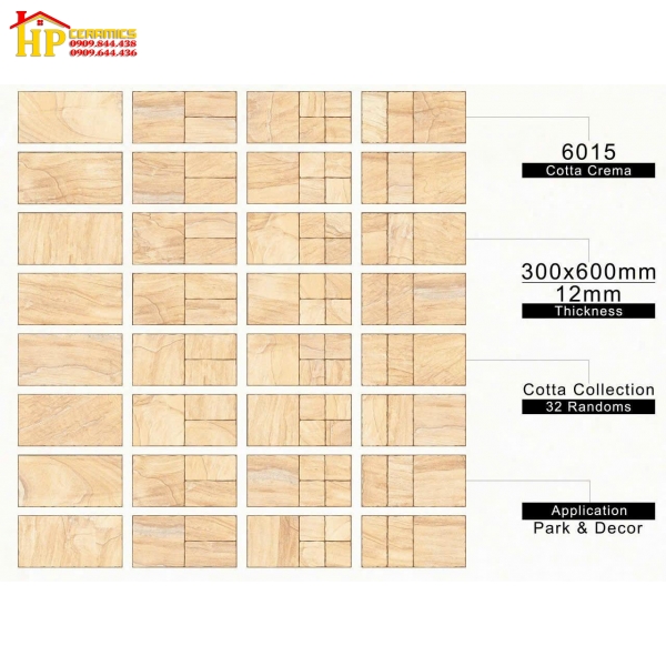 GẠCH TRANG TRÍ 300X600 GIẢ CỔ VÀNG KEM 6015 CAO CẤP GIÁ RẺ
