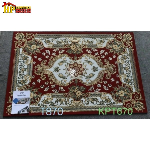GẠCH THẢM TRANG TRÍ KHẮC KIM ĐỎ 870 CAO CẤP GIÁ RẺ