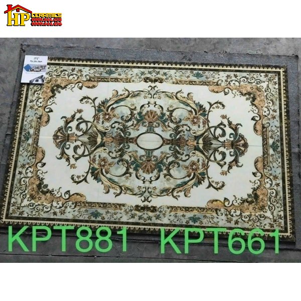 GẠCH THẢM TRANG TRÍ HOA VĂN CỔ ĐIỂN KHẮC KIM 881 CAO CẤP GIÁ RẺ
