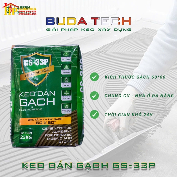 KEO DÁN GẠCH BUDATECH GS-33P CAO CẤP GIÁ RẺ