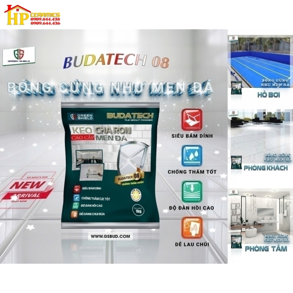 KEO CHÀ RON BÓNG CỨNG MEN ĐÁ BUDATECH CAO CẤP GIÁ RẺ