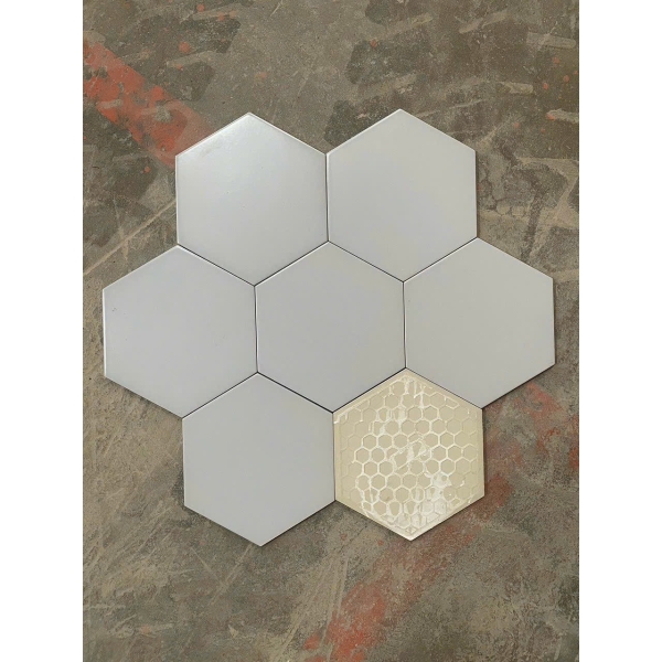 GẠCH LÁT NỀN 200X230 LỤC GIÁC XÁM CAO CẤP GIÁ RẺ