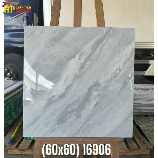 GẠCH LÁT NỀN 60X60 VÂN ĐÁ XÉO XÁM 16906 CAO CẤP GIÁ RẺ