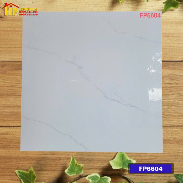 GẠCH LÁT NỀN 60X60 TRẮNG VÂN KHÓI FP6604 CAO CẤP GIÁ RẺ