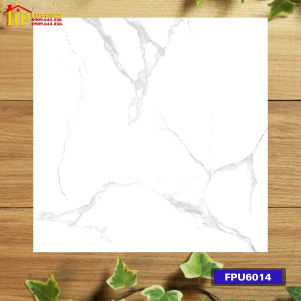 GẠCH LÁT NỀN 60X60 TRẮNG VÂN KHÓI 6014 CAO CẤP GIÁ RẺ