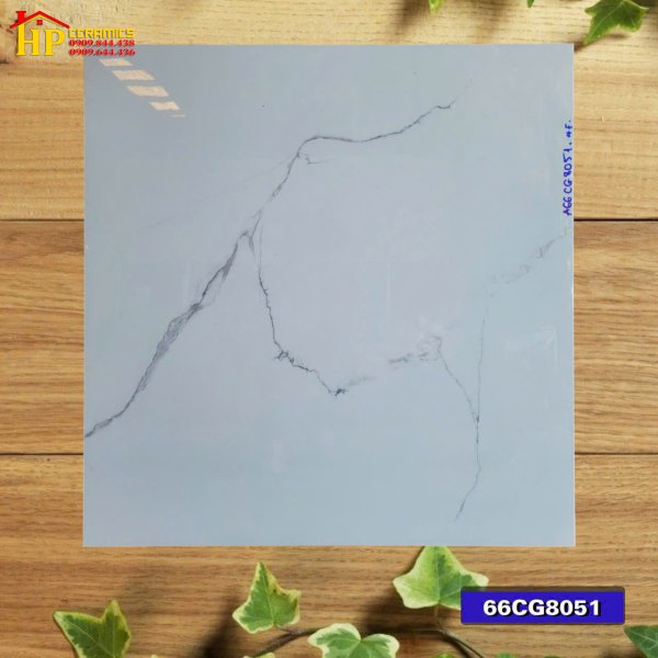 GẠCH LÁT NỀN 60X60 TRẮNG VÂN KHÓI 8051 CAO CẤP GIÁ RẺ