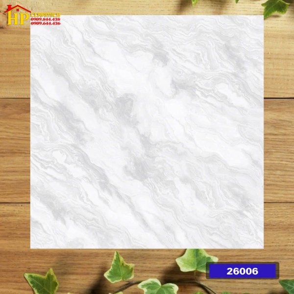 GẠCH LÁT NỀN 60X60 VÂN XÁM TRẮNG XÉO 26006 CAO CẤP GIÁ RẺ