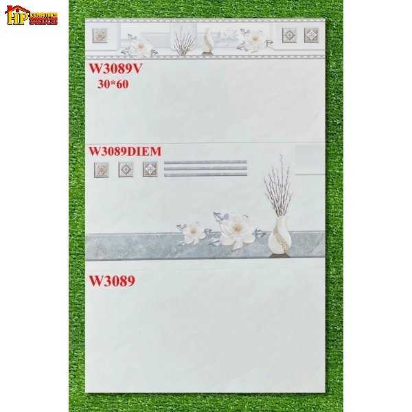 GẠCH ỐP TƯỜNG 30X60 VÂN MÂY XÁM TRẮNG ĐIỂM BÔNG 3089 CAO CẤP GIÁ RẺ