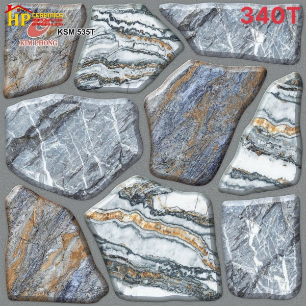 GẠCH LÁT SÂN VƯỜN 50X50 SỎI ĐA SẮC 535 CAO CẤP GIÁ RẺ
